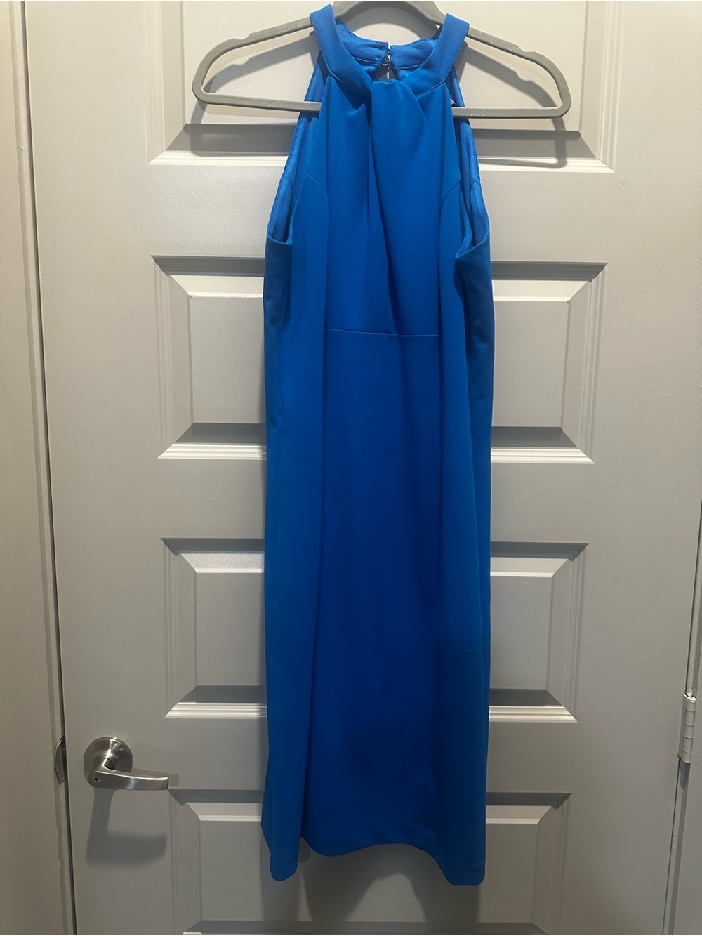 Bright Royal Blue Halter Shift Dress